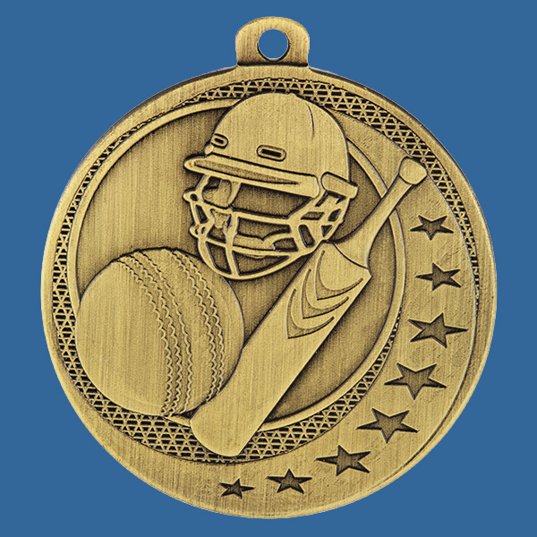 MW910Gt Wayfare Series Cricket Medal Antique Gold