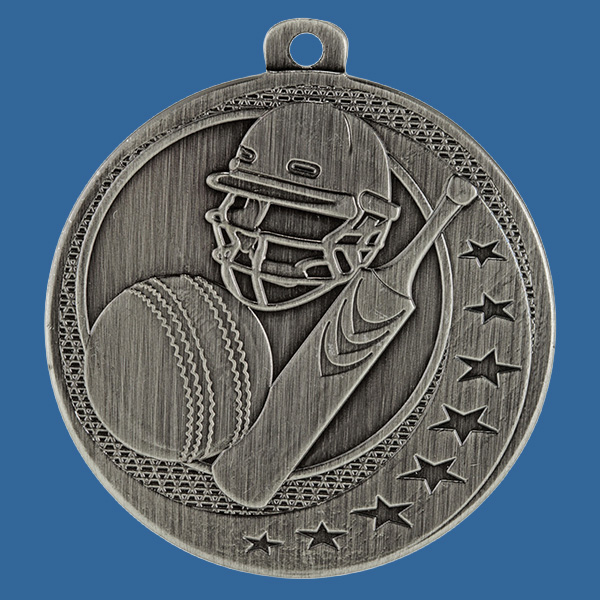 MW910St Wayfare Series Cricket Medal Antique Silver