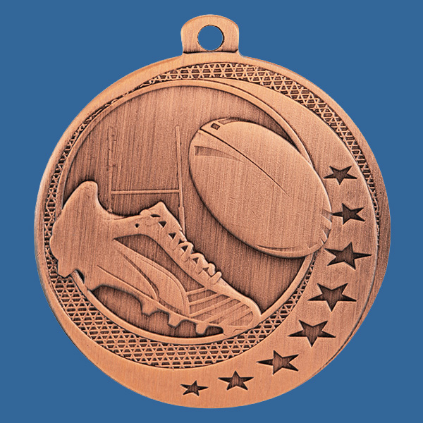 MW913Bt Wayfare Series Rugby Medal Antique Bronze