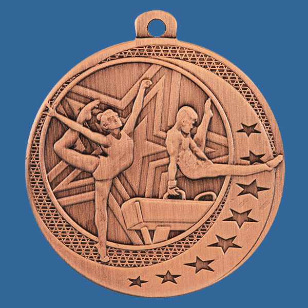 MW914Bt Wayfare Series Gymnastics Medal Antique Bronze