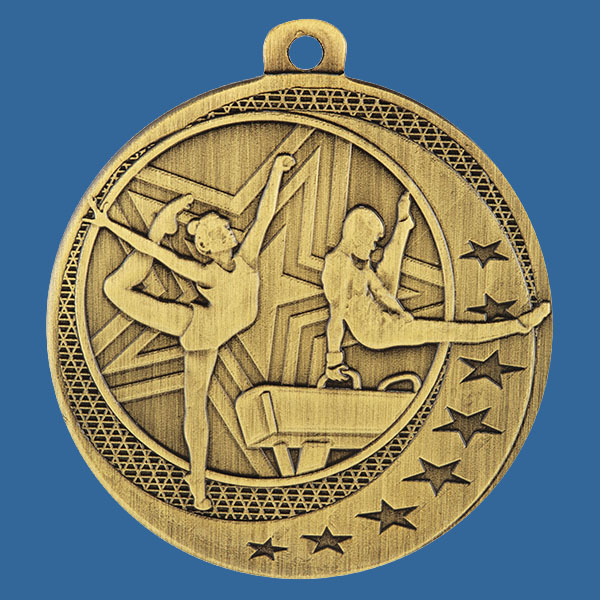 MW914Gt Wayfare Series Gymnastics Medal Antique Gold