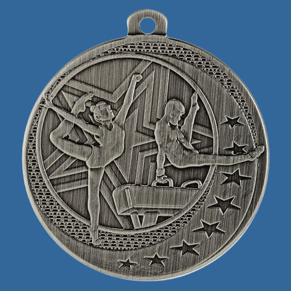 MW914St Wayfare Series Gymnastics Medal Antique Silver