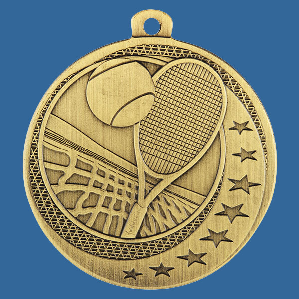 MW918Gt Wayfare Series Tennis Medal Antique Gold
