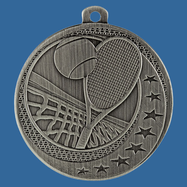 MW918St Wayfare Series Tennis Medal Antique Silver