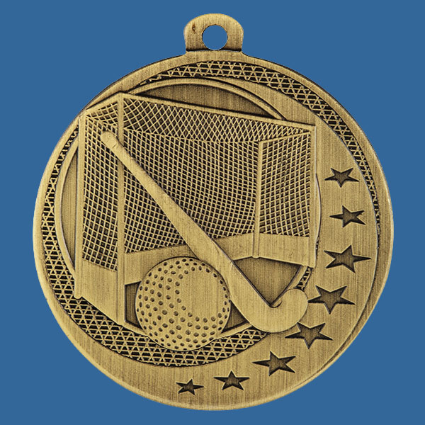 MW929Gt Wayfare Series Hockey Medal Antique Gold