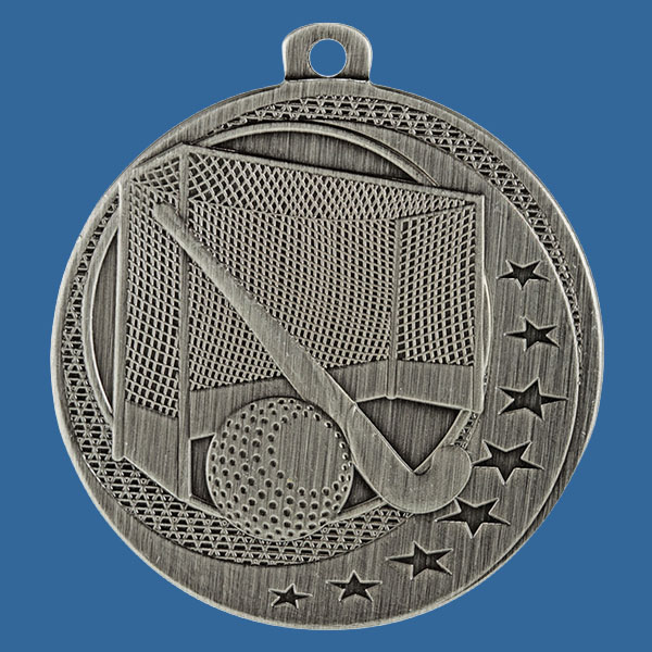 MW929St Wayfare Series Hockey Medal Antique Silver