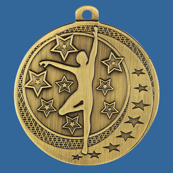 MW932Gt Wayfare Series Dance Medal Antique Gold