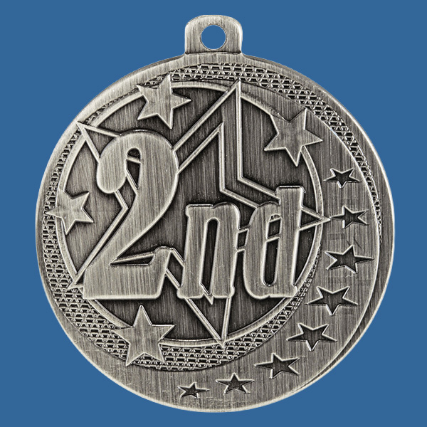 MW952St Wayfare Series Second Place Medal Antique Silver