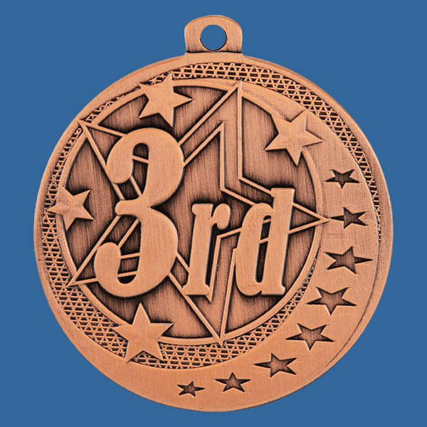 MW953Bt Wayfare Series Third Place Medal Antique Bronze