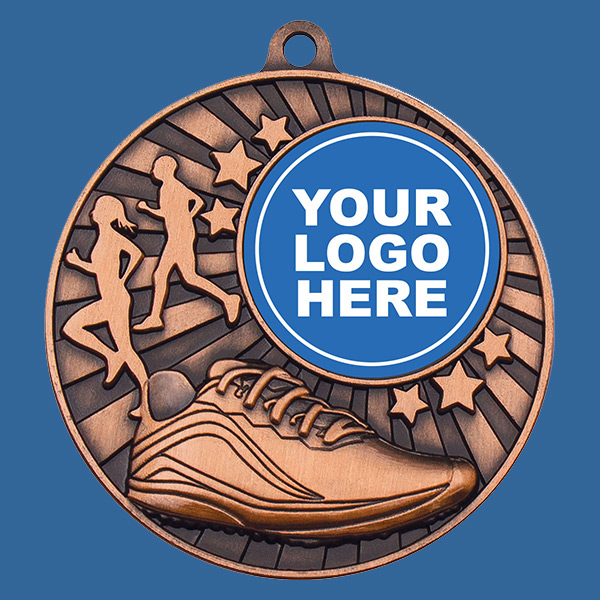 MZ625Bt Cross Country Medal Antique Bronze 50mm
