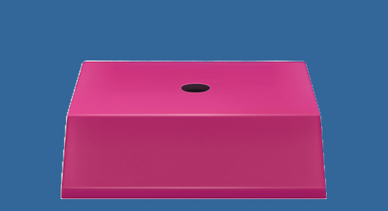 7601t Pink Plastic Trophy Base - 78mm Wide