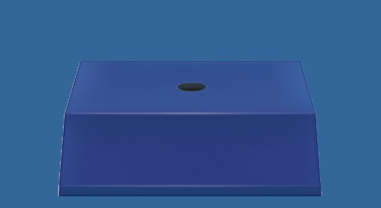7603t Blue Plastic Trophy Base - 78mm Wide