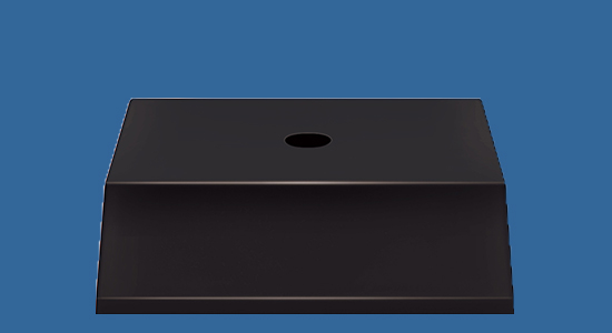 7607t Black Plastic Trophy Base - 78mm Wide