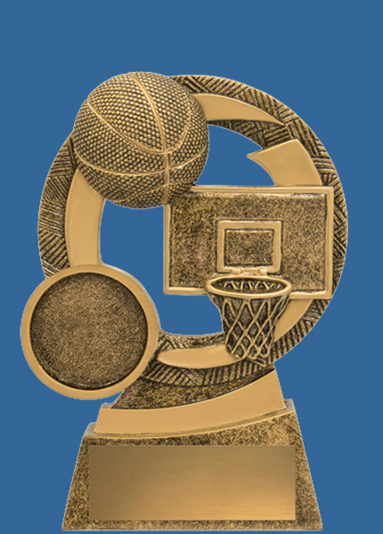 A3634_t Mirage Series Resin Basketball Trophy