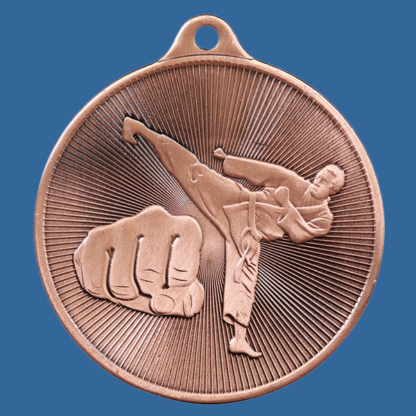 1088-11BRe Universal Series Antique Iron Bronze Martial Arts Medal 50mm