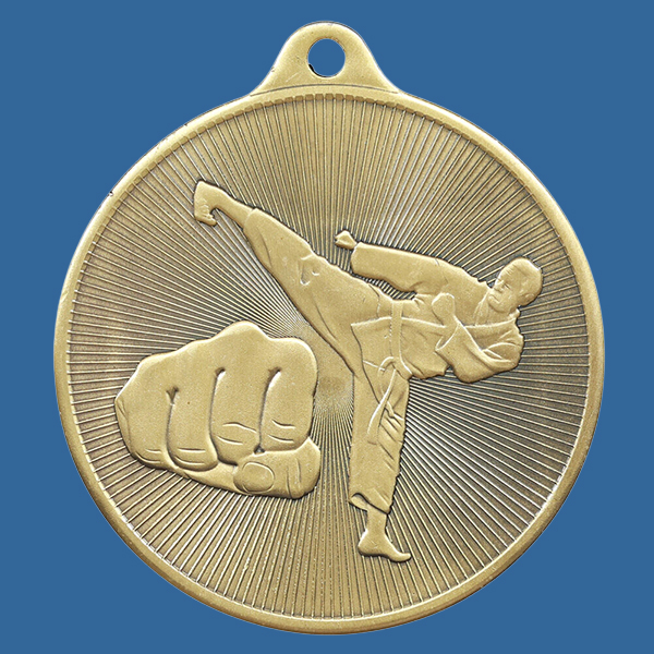 1088-11Ge Universal Series Antique Iron Gold Martial Arts Medal 50mm