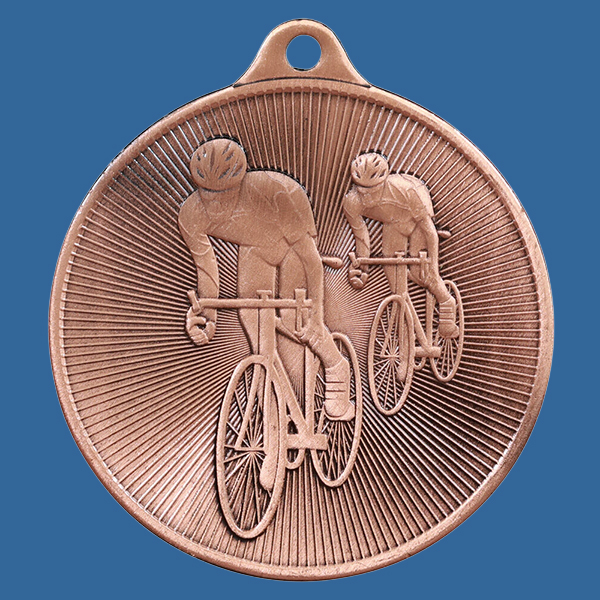 1088-14BRe Universal Series Antique Iron Bronze Cycling Medal 50mm