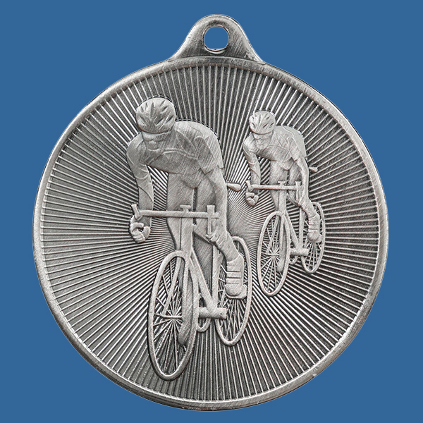 1088-14Se Universal Series Antique Iron Silver Cycling Medal 50mm