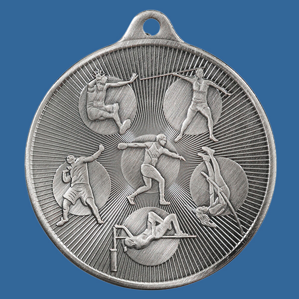 1088-16Se Universal Series Antique Iron Silver Athletics Medal 50mm