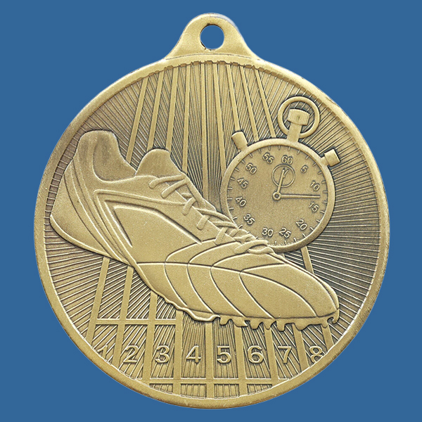 1088-17Ge Universal Series Antique Iron Gold Athletics Medal 50mm