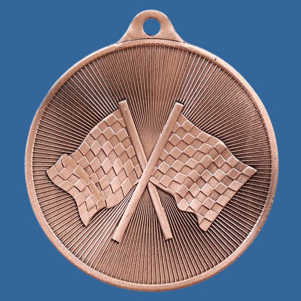 1088-23BRe Universal Series Antique Iron Bronze Motorsports Medal 50mm