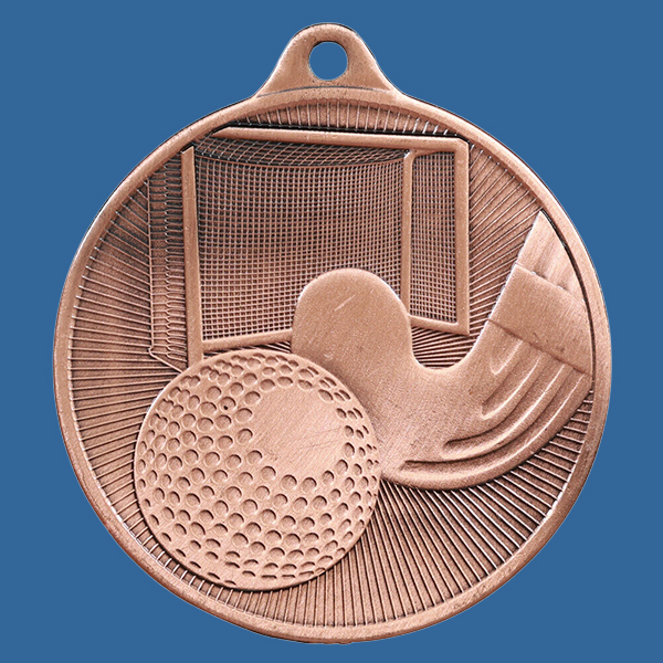 1088-24BRe Universal Series Antique Iron Bronze Hockey Medal 50mm