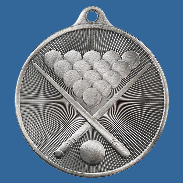 1088-34Se Universal Series Antique Iron Silver Billiards Medal 50mm