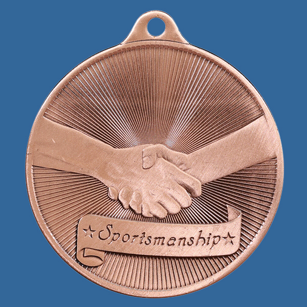 1088-38BRe Universal Series Antique Iron Bronze Sportsmanship Medal 50mm