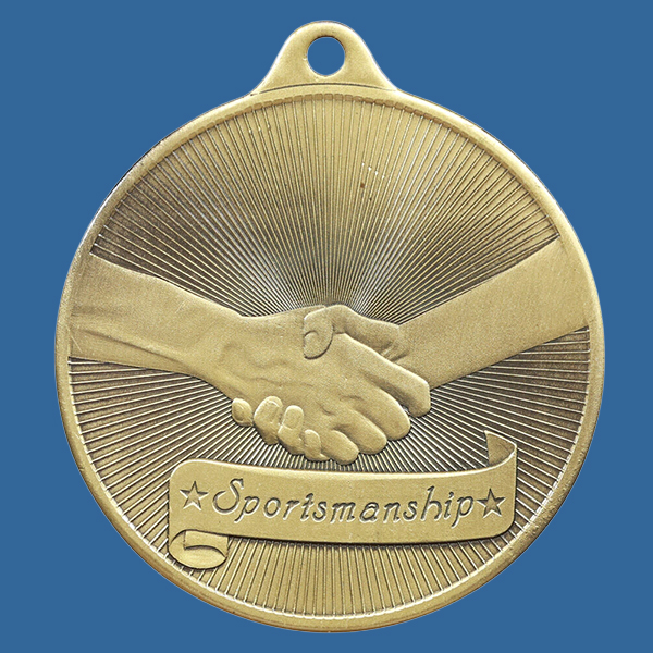 1088-38Ge Universal Series Antique Iron Gold Sportsmanship Medal 50mm
