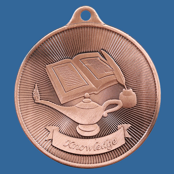 1088-39BRe Universal Series Antique Iron Bronze Knowledge Medal 50mm
