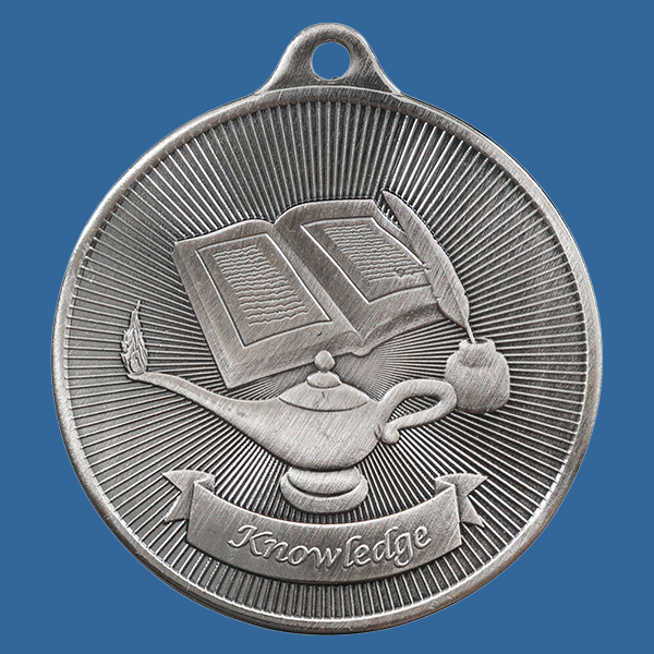 1088-39Se Universal Series Antique Iron Silver Knowledge Medal 50mm
