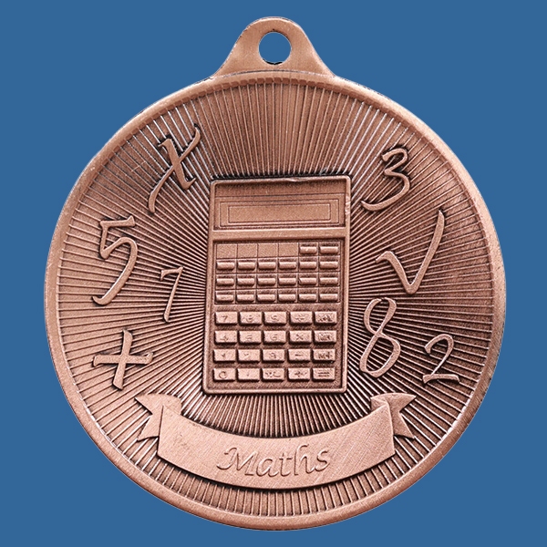 1088-40BRe Universal Series Antique Iron Bronze Maths Medal 50mm