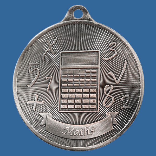 1088-40Se Universal Series Antique Iron Silver Maths Medal 50mm