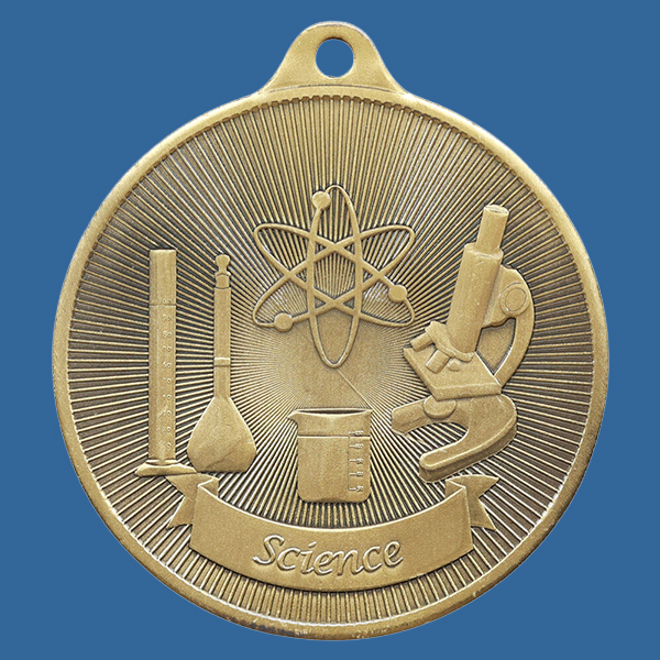 1088-41Ge Universal Series Antique Iron Gold Science Medal 50mm