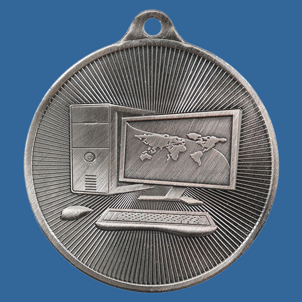 1088-42Se Universal Series Antique Iron Silver Computers Medal 50mm