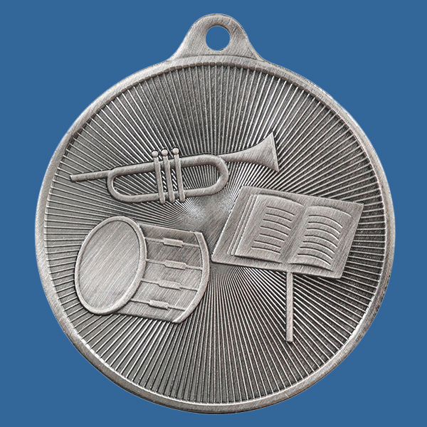 1088-45Se Universal Series Antique Iron Silver Band Medal 50mm