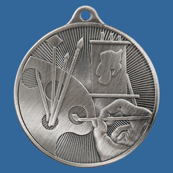 1088-46Se Universal Series Antique Iron Silver Art Medal 50mm