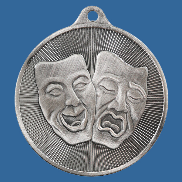 1088-47Se Universal Series Antique Iron Silver Drama Medal 50mm