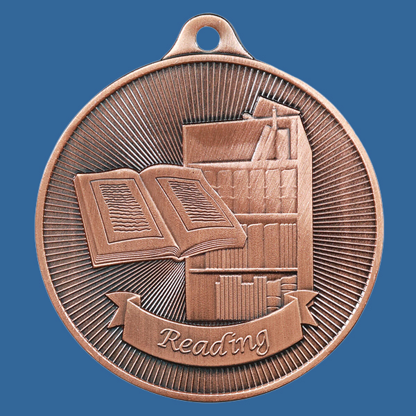 1088-49BRe Universal Series Antique Iron Bronze Reading Medal 50mm