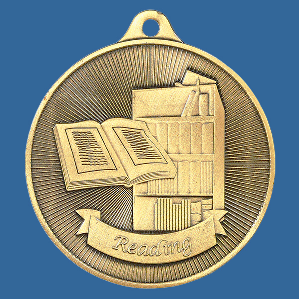 1088-49Ge Universal Series Antique Iron Gold Reading Medal 50mm