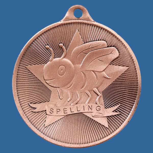 1088-50BRe Universal Series Antique Iron Bronze Spelling Medal 50mm