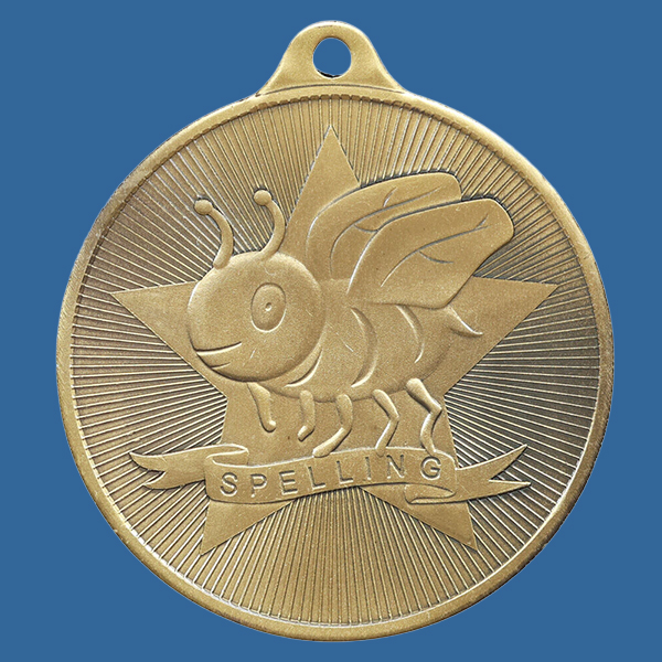 1088-50Ge Universal Series Antique Iron Gold Spelling Medal 50mm