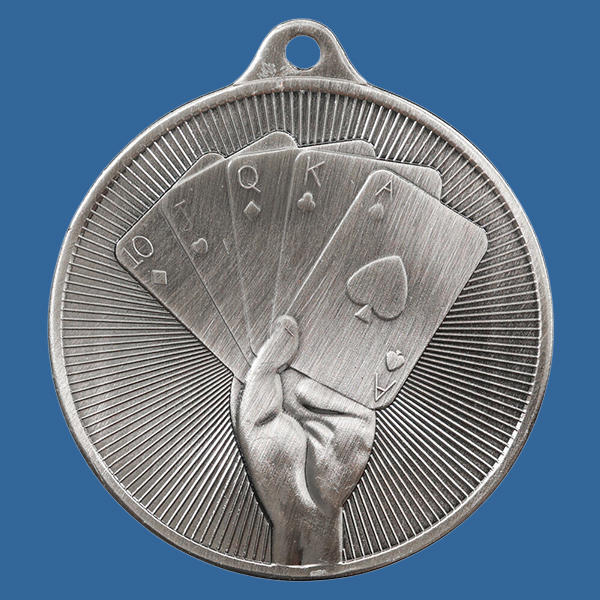 1088-54Se Universal Series Antique Iron Silver Cards Medal 50mm