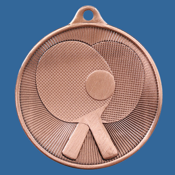 1088-59BRe Universal Series Antique Iron Bronze Table Tennis Medal 50mm