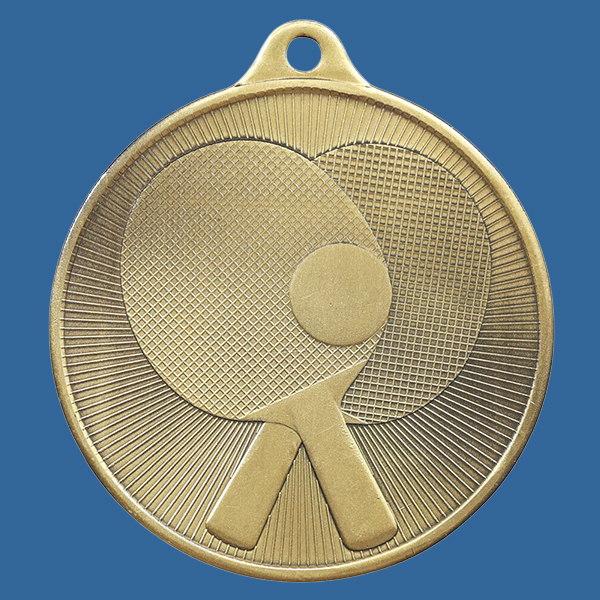 1088-59Ge Universal Series Antique Iron Gold Table Tennis Medal 50mm