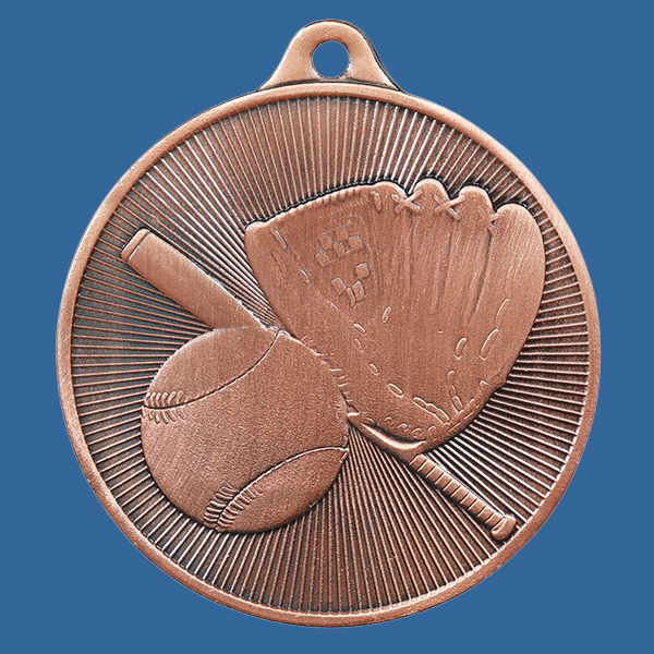 1088-5BRe Universal Series Antique Iron Bronze Baseball Medal 50mm