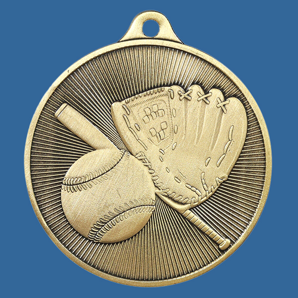 1088-5Ge Universal Series Antique Iron Gold Baseball Medal 50mm