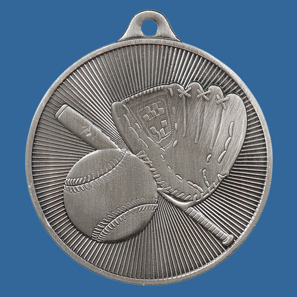 1088-5Se Universal Series Antique Iron Silver Baseball Medal 50mm