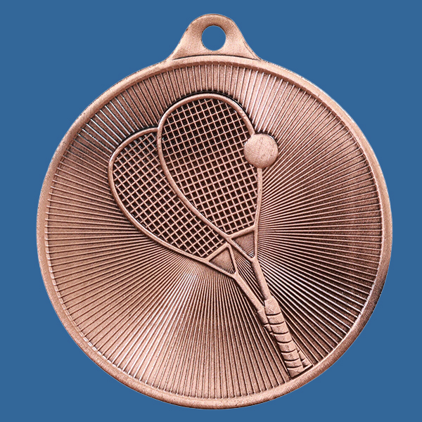 1088-60BRe Universal Series Antique Iron Bronze Squash Medal 50mm
