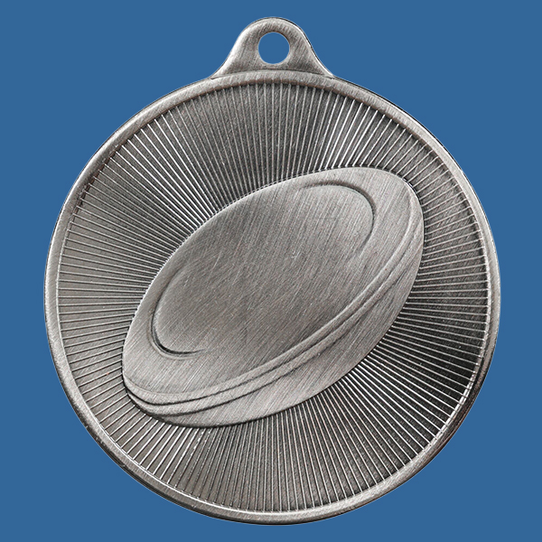 1088-6Se Universal Series Antique Iron Silver Rugby Medal 50mm
